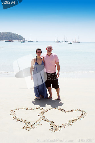 Image of Lovers on the beach.