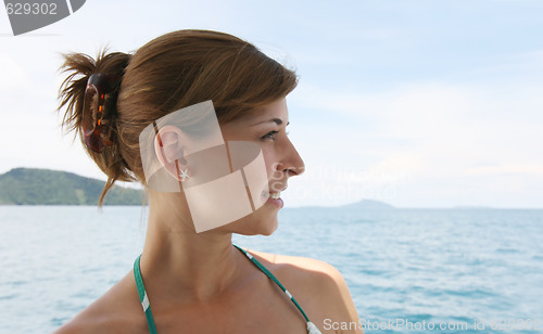 Image of Woman on a boat trip.