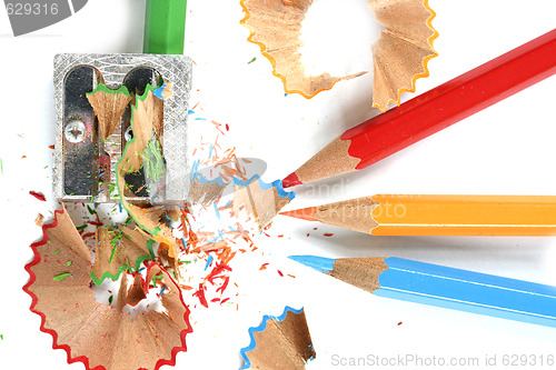 Image of Pencils and sharpener