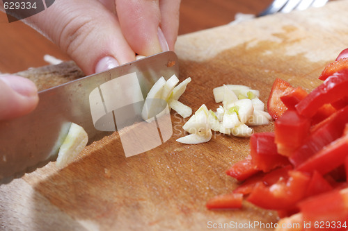 Image of Chopping the Garlic