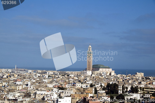 Image of hassan II mosque cityscape view casablanca morocco