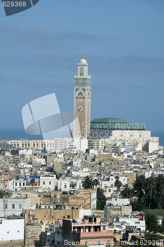 Image of hassan II mosque cityscape view casablanca morocco