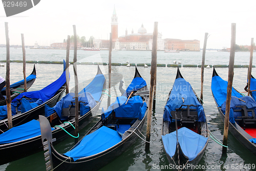 Image of Saint Georgio Island and Gondola in Venice