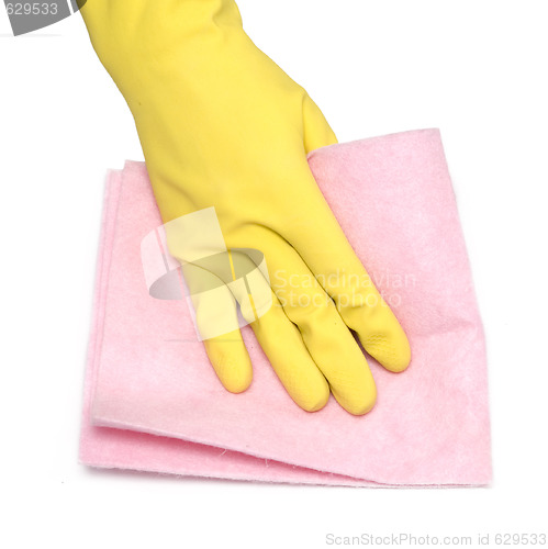 Image of rag in hands