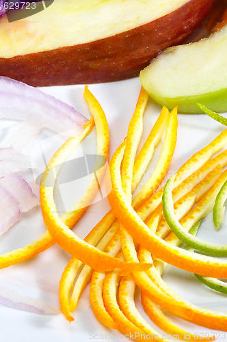 Image of salad ingredient on a plate