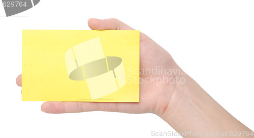 Image of card in a hand