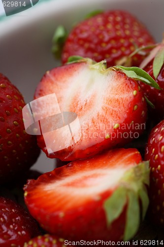 Image of Fresh strawberries in a bowl.