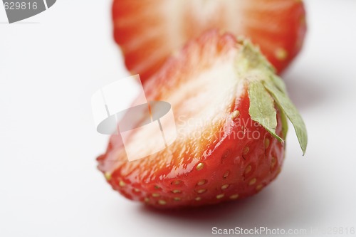 Image of Extreme close-up of a fresh strawberry.