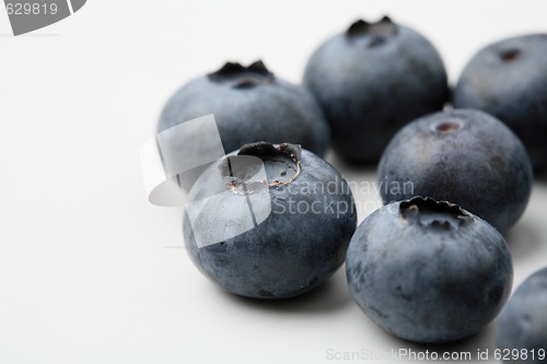 Image of Extreme close-up of fresh blueberries.