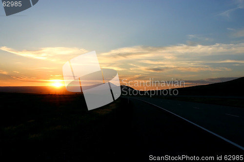 Image of Sunset by the Highway