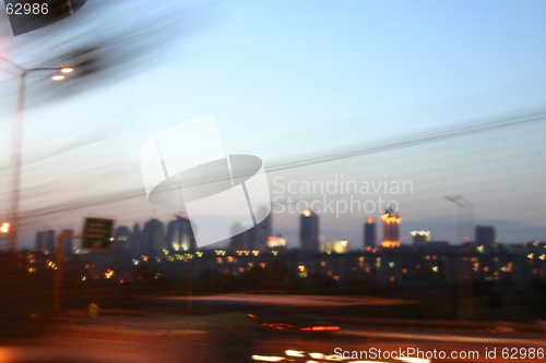 Image of Downtown Istanbul at Night - Blurry