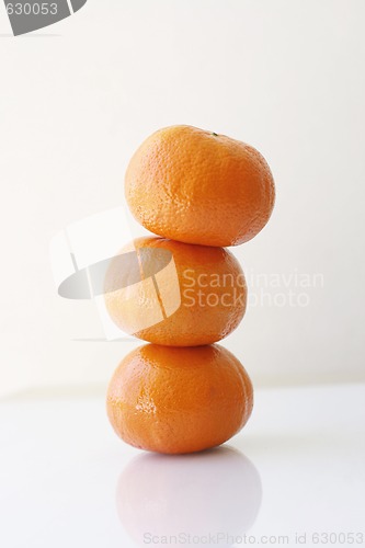 Image of Stack of mandarins.