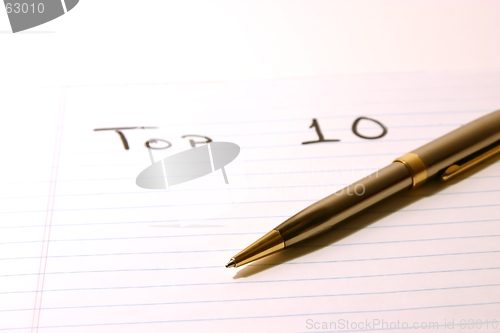 Image of TOP 10 - Notepad & Pen