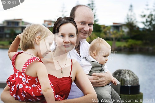 Image of Family enjoying themselves in an outdoor nature setting.