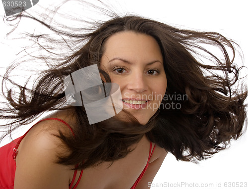 Image of pretty woman with great hair