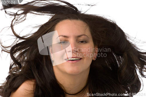 Image of flying hair