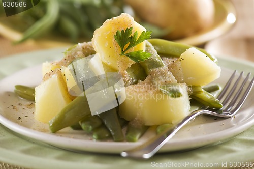 Image of Potato with green beans