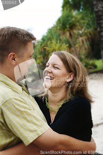 Image of Portrait of a happy married couple in love.