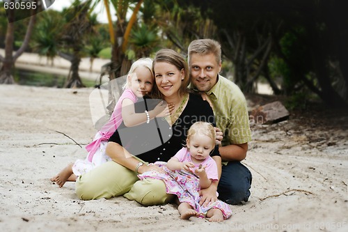 Image of Family enjoying themselves in an outdoor nature setting.