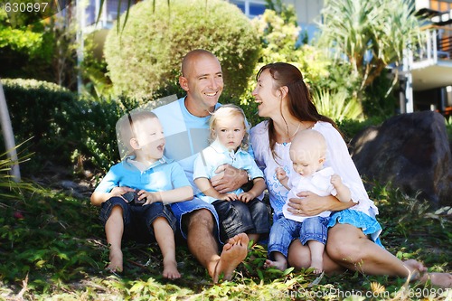 Image of Family enjoying themselves in an outdoor nature setting.