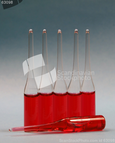 Image of Ampoules with a red liquid