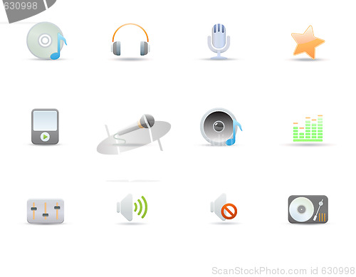 Image of icons for common digital music media