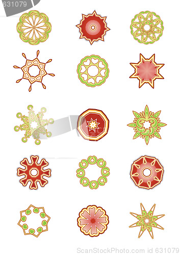 Image of set of  floral elements