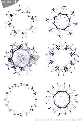 Image of set of floral elements
