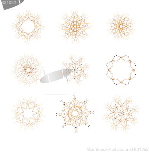 Image of set of floral elements