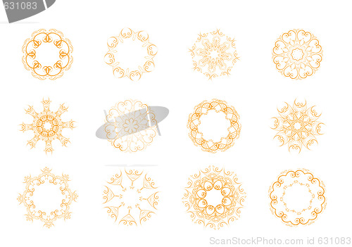 Image of set of floral elements