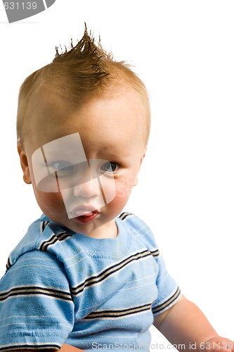 Image of Baby Boy Portrait Isolated