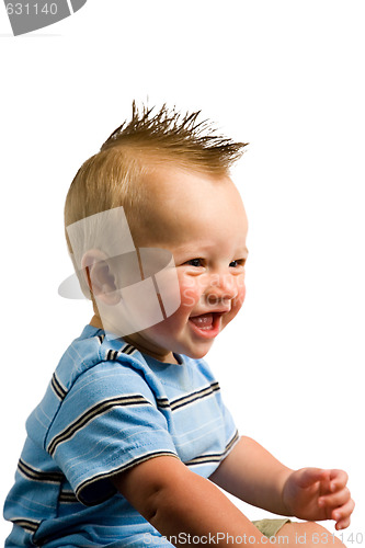 Image of Baby Boy Portrait Isolated