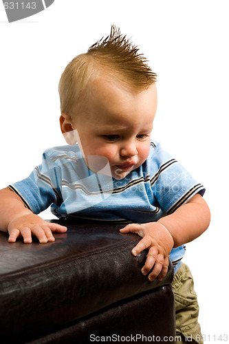 Image of Baby Boy Portrait Isolated