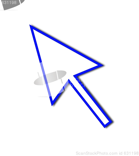 Image of Cursor Arrow Mouse Blue Line