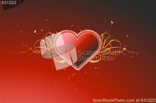 Image of  shiny red heart 