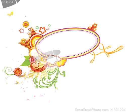 Image of retro floral background