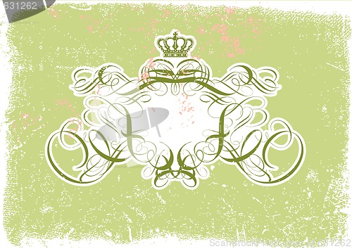 Image of heraldic titling frame