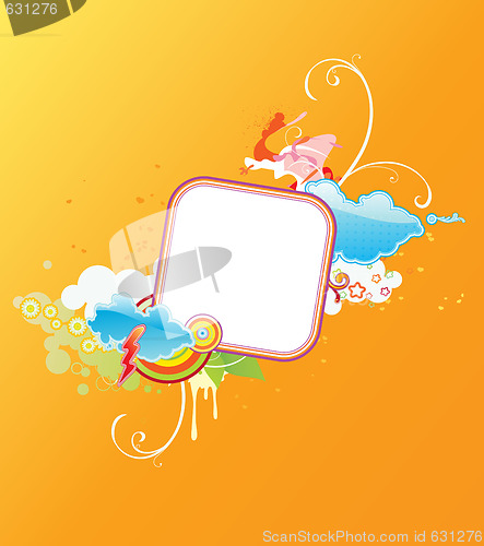 Image of funky floral background
