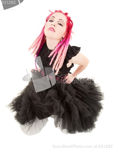 Image of pink hair girl