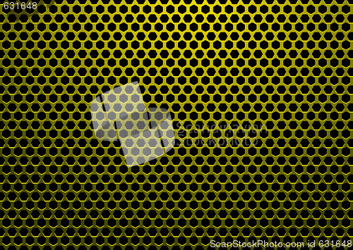 Image of hexagon metal gold