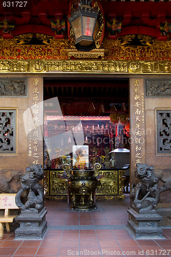 Image of Entrance of Chinese temple in Ho Chi Minh City