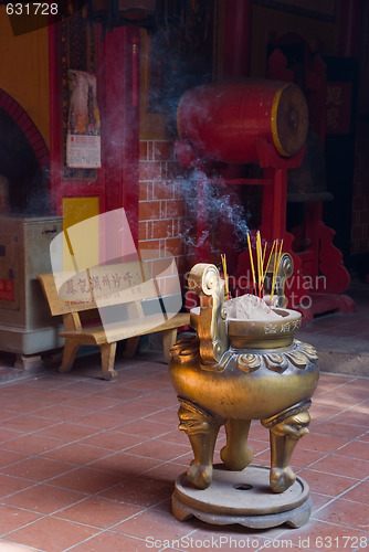 Image of Interior of Chinese temple in Vietnam