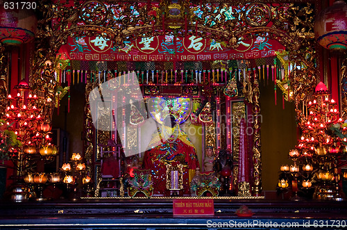 Image of Interior of Chinese temple in Vietnam