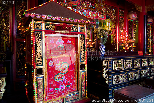 Image of Interior of Chinese temple in Vietnam