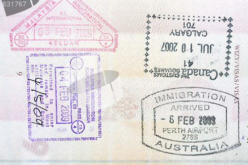 Image of Passport stamps