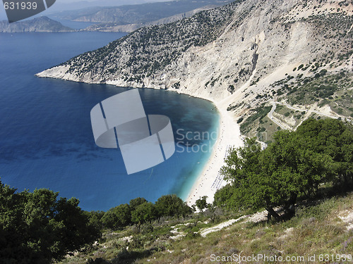 Image of Scenic view of Myrtos beach