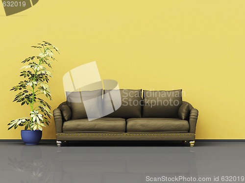 Image of brown sofa