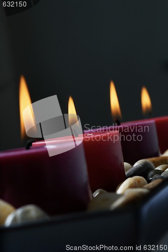 Image of Candles in the dark.