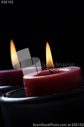 Image of Candles in the dark.