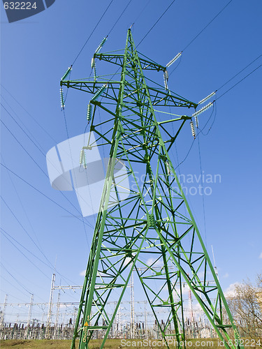 Image of Single electricity tower